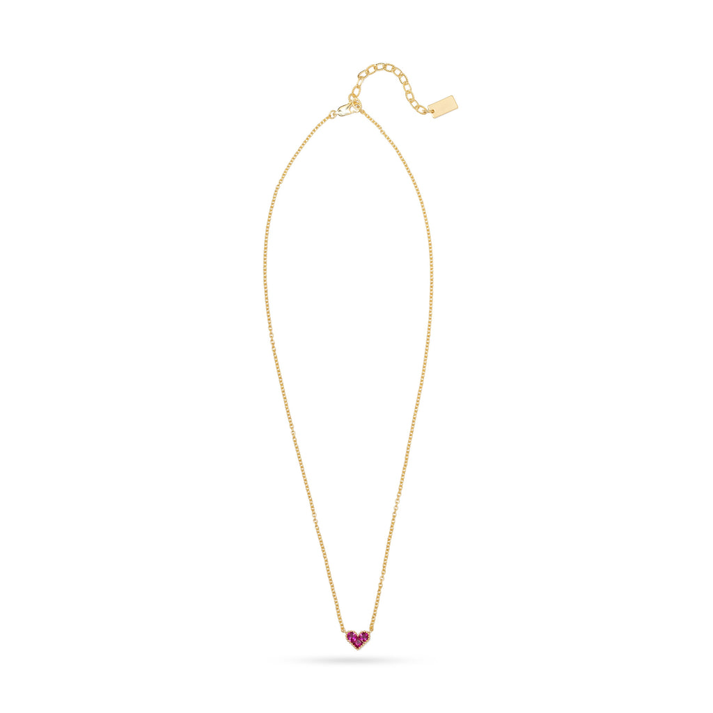 AC Heart Necklace with Gemstone