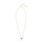 AC Heart Necklace with Gemstone