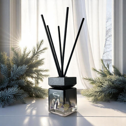 Aries Zodiac Crystal-Enhanced Reed Oil Diffuser, Arctic Winds Scent, 100ml