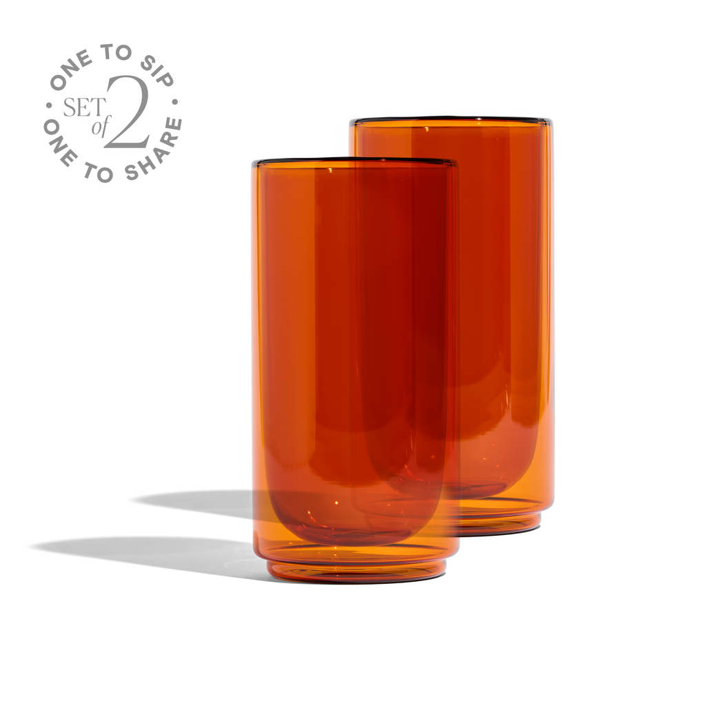 Cove 16oz Glass Pint - Set of 2 - Amber