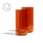 Cove 16oz Glass Pint - Set of 2 - Amber