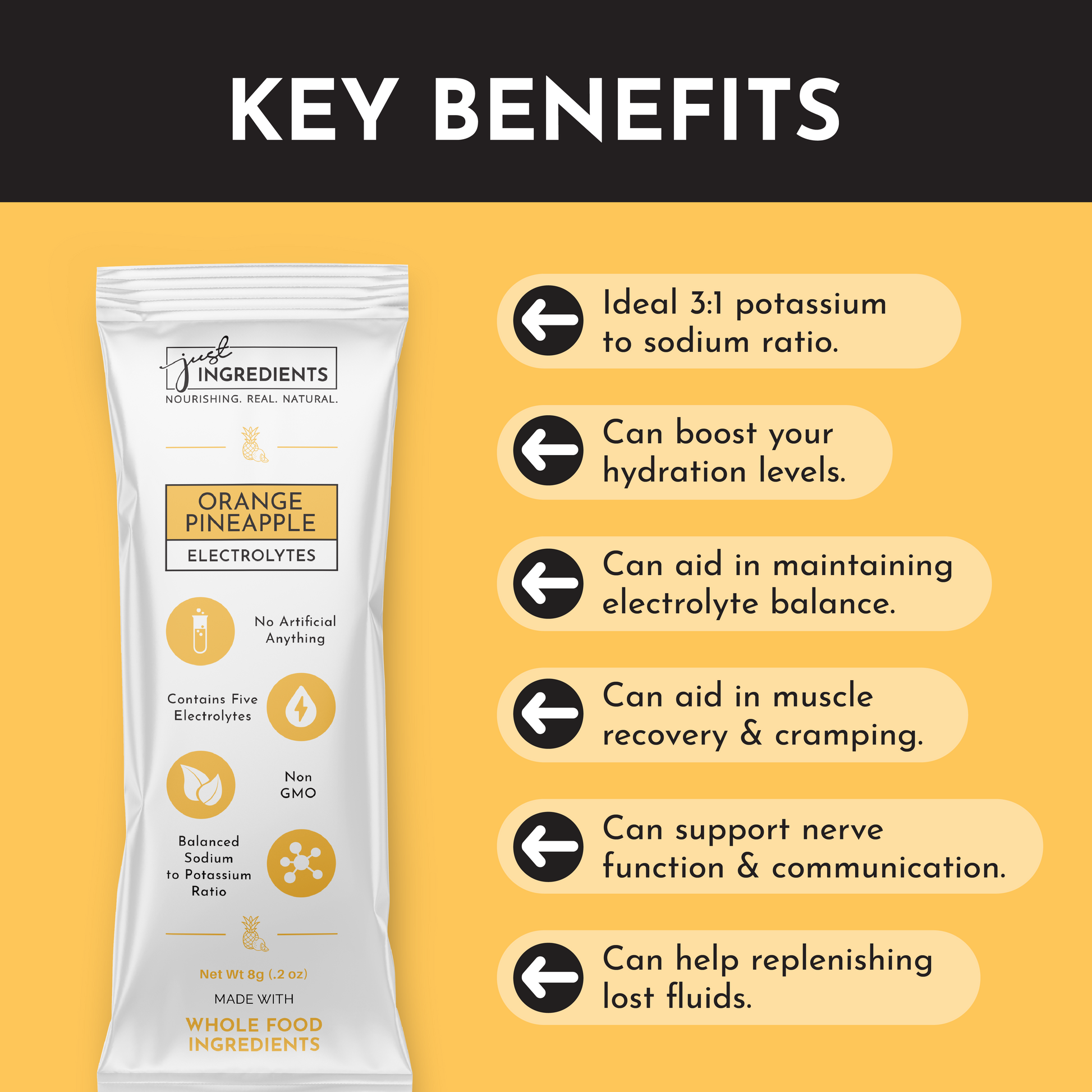 Orange Pineapple Electrolytes Stick