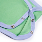 Long Sleeve Bodysuit in Grass Green with Blue