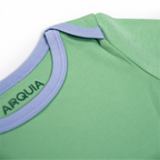 Long Sleeve Bodysuit in Grass Green with Blue