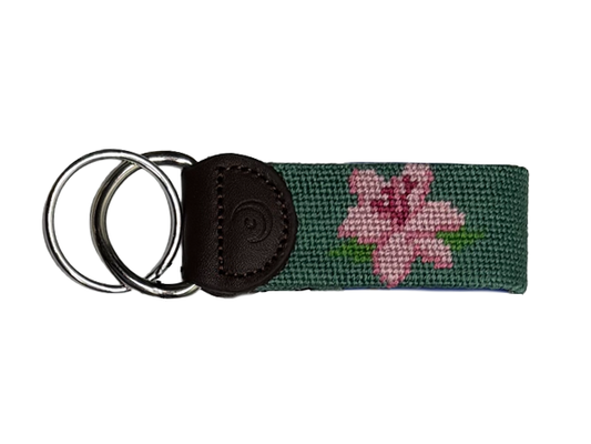 Key Fob - Azalea on Augusta Green