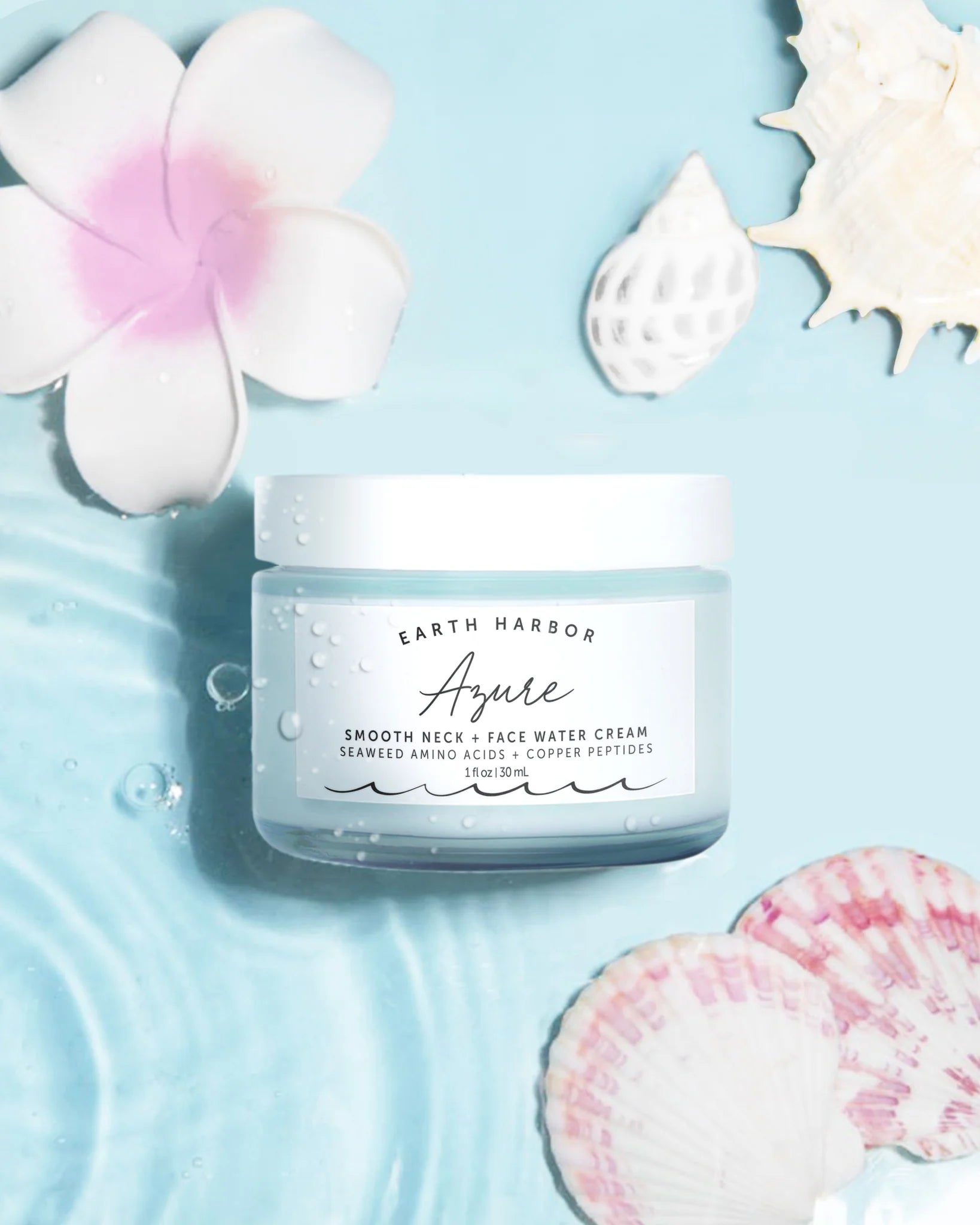 AZURE Smooth Neck + Face Water Cream - The Peony Haus