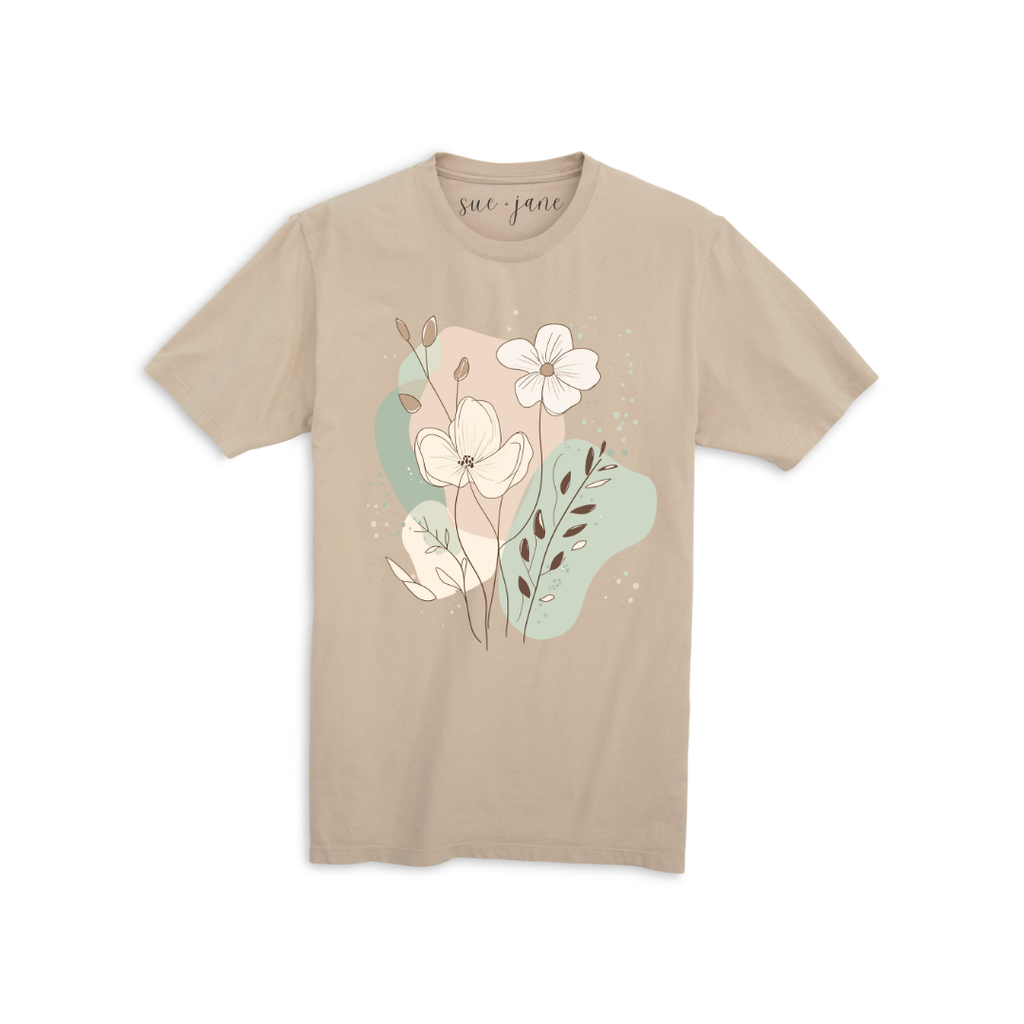 Boho Flowers Organic Cotton Tee