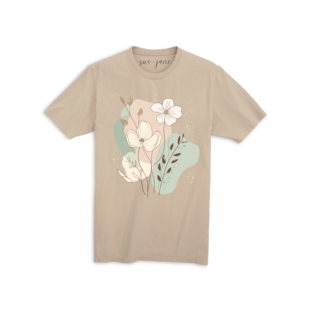 Boho Flowers Organic Cotton Tee