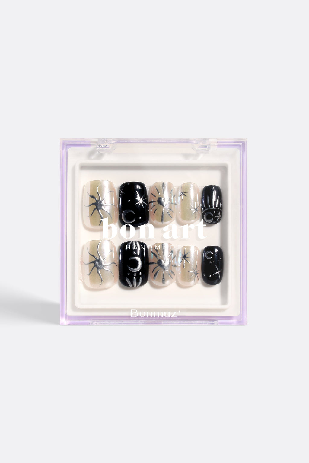 Monochrome Eclipse | Pro Handmade Gel Nails