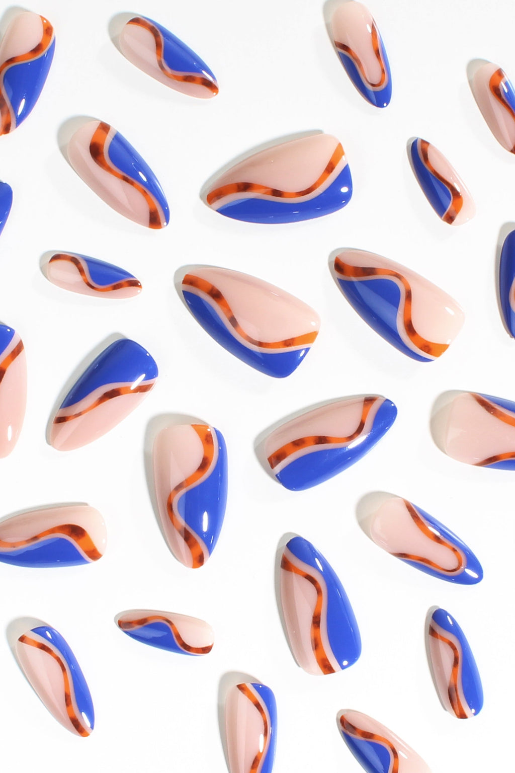 Cobalt Safari | Soft & Durable Press-On Nails