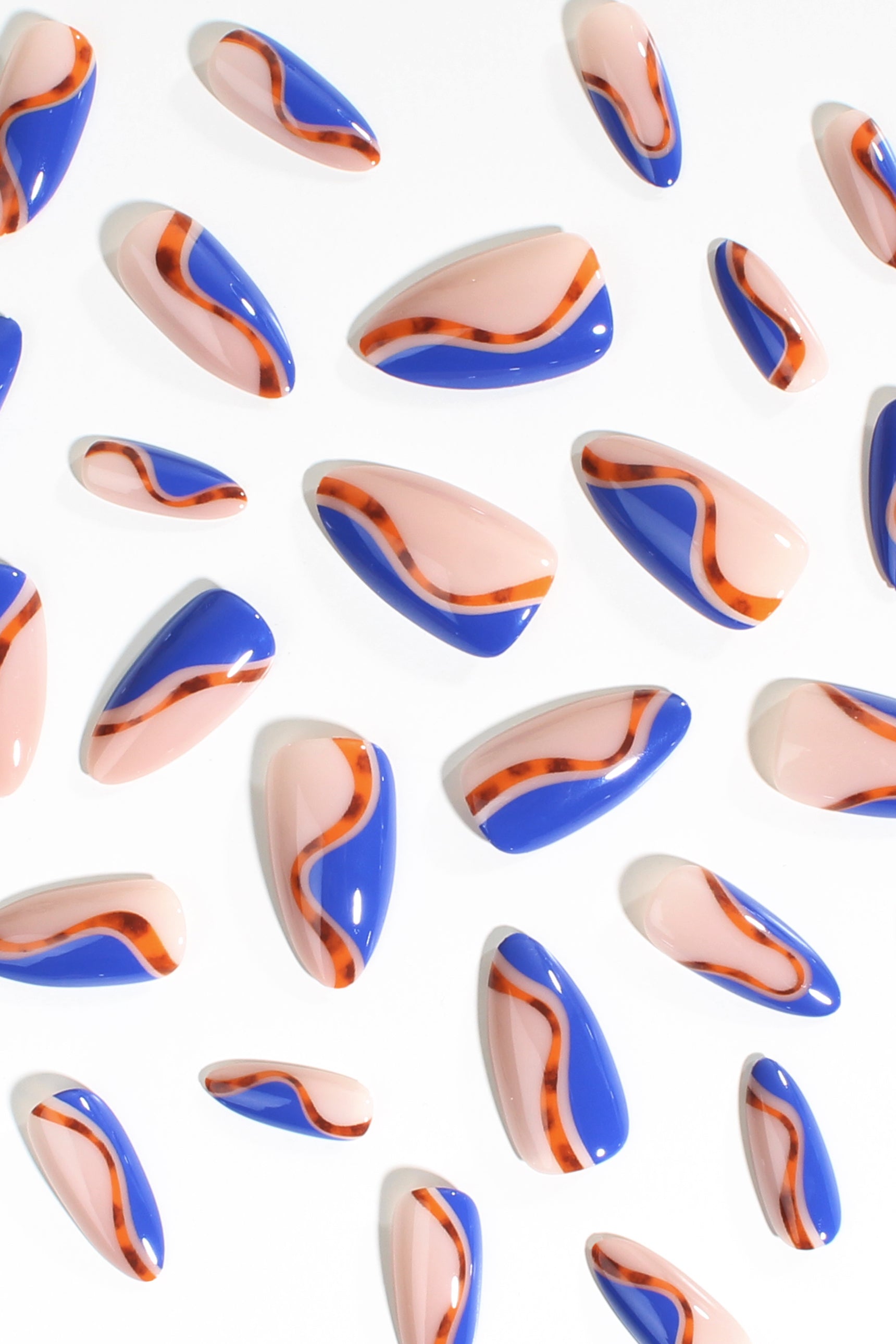 Cobalt Safari | Soft & Durable Press-On Nails