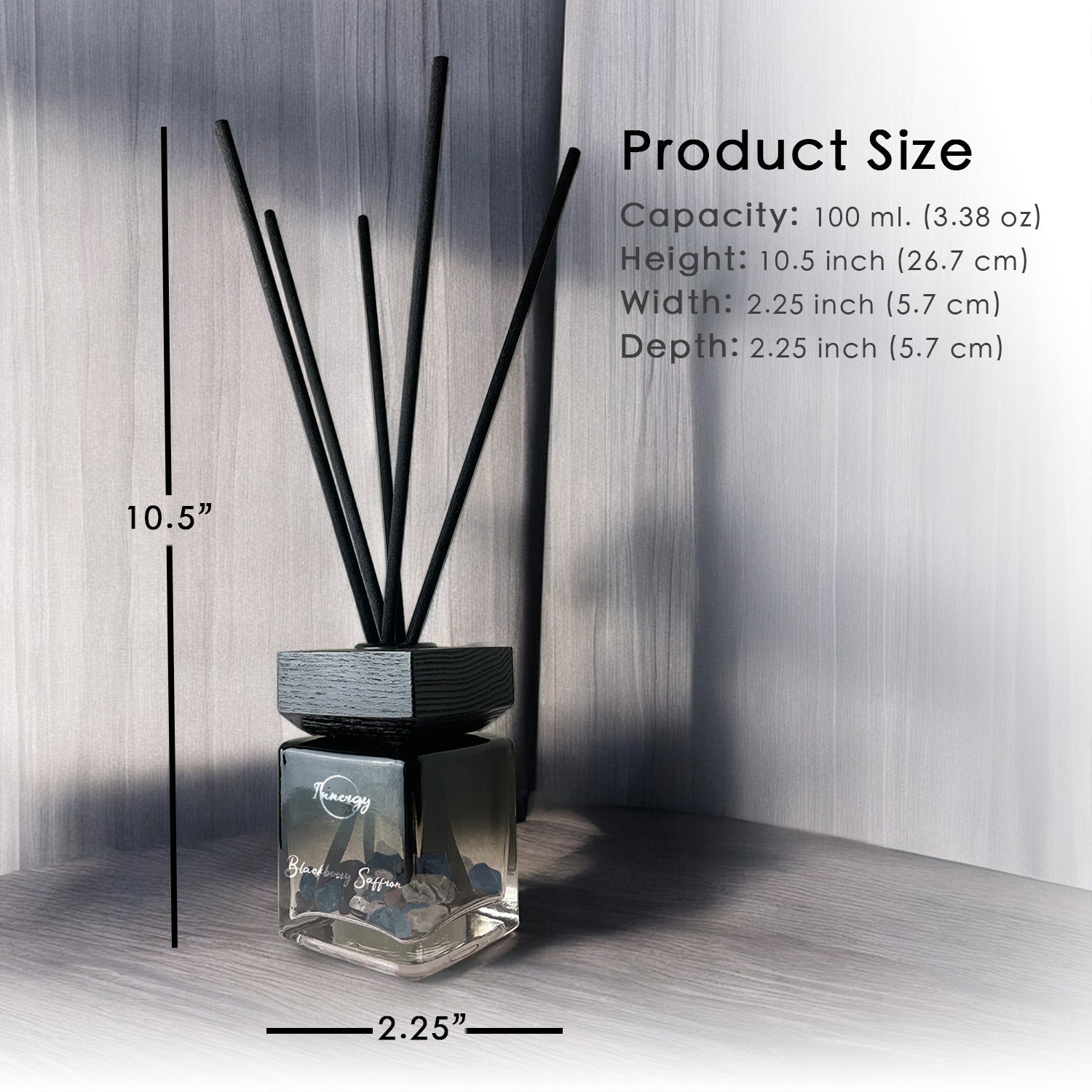 Blackberry Saffron Crystal-Enhanced Reed Oil Diffuser, 100ml
