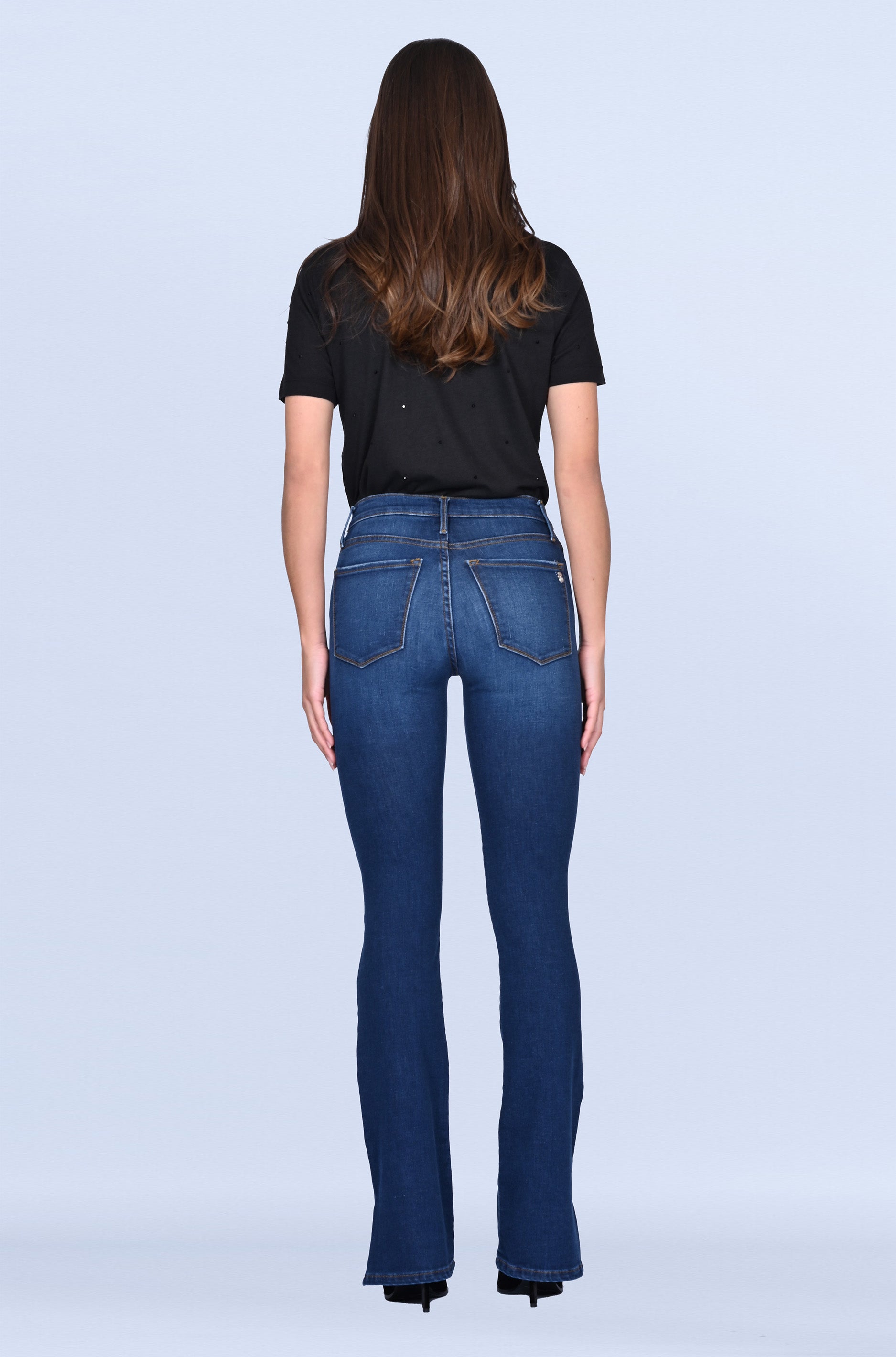 Talissa High Waisted Slice Heel - Make It Rain - 81% Cotton, 11% Tencel