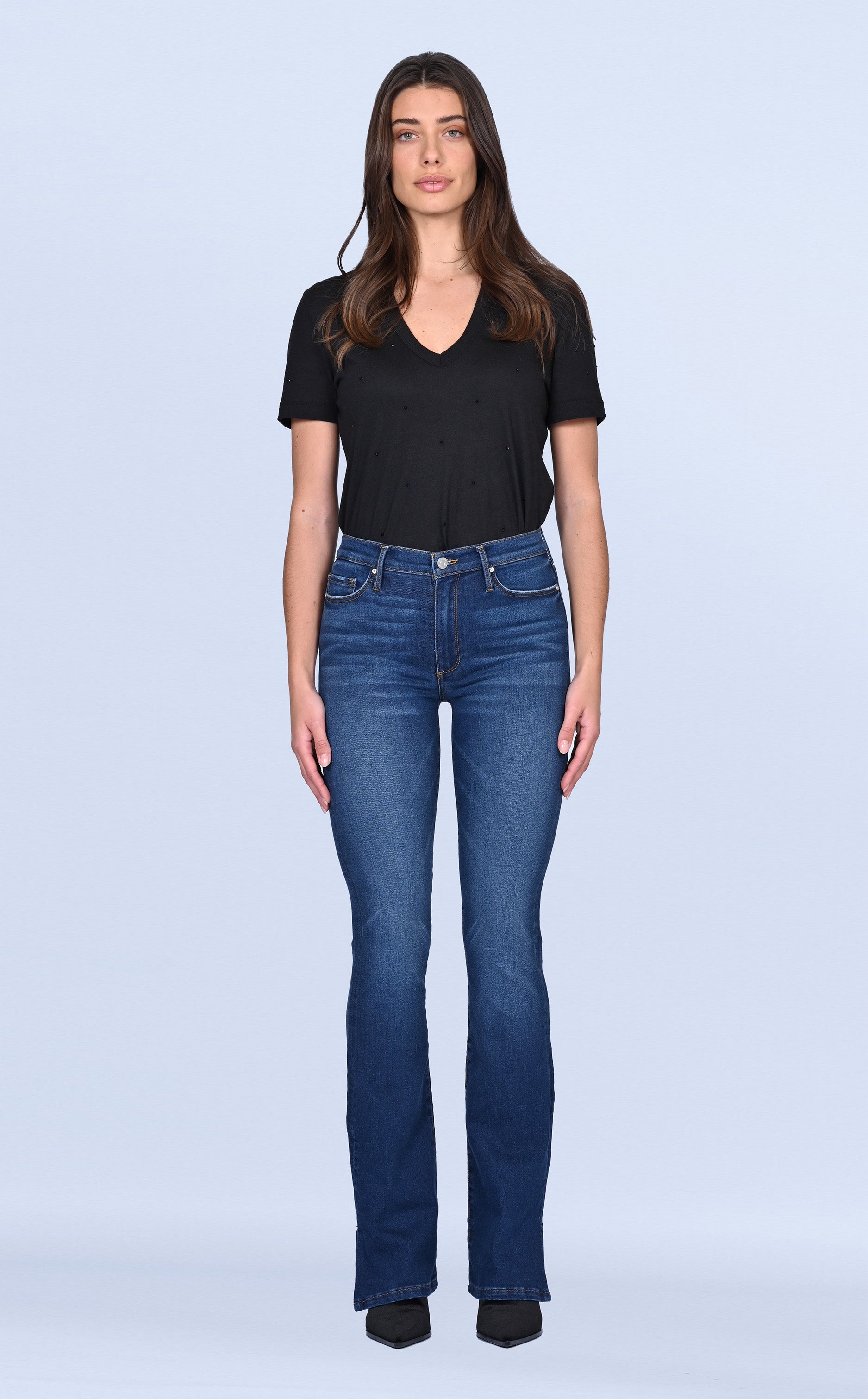 Talissa High Waisted Slice Heel - Make It Rain - 81% Cotton, 11% Tencel