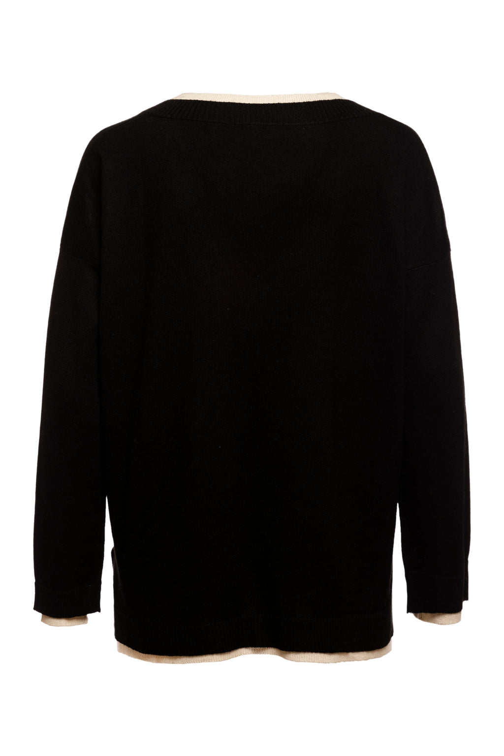 Lapis Loose Fit V Neck Oversized Sweater