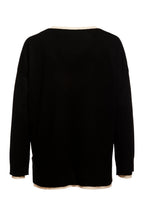 Lapis Loose Fit V Neck Oversized Sweater