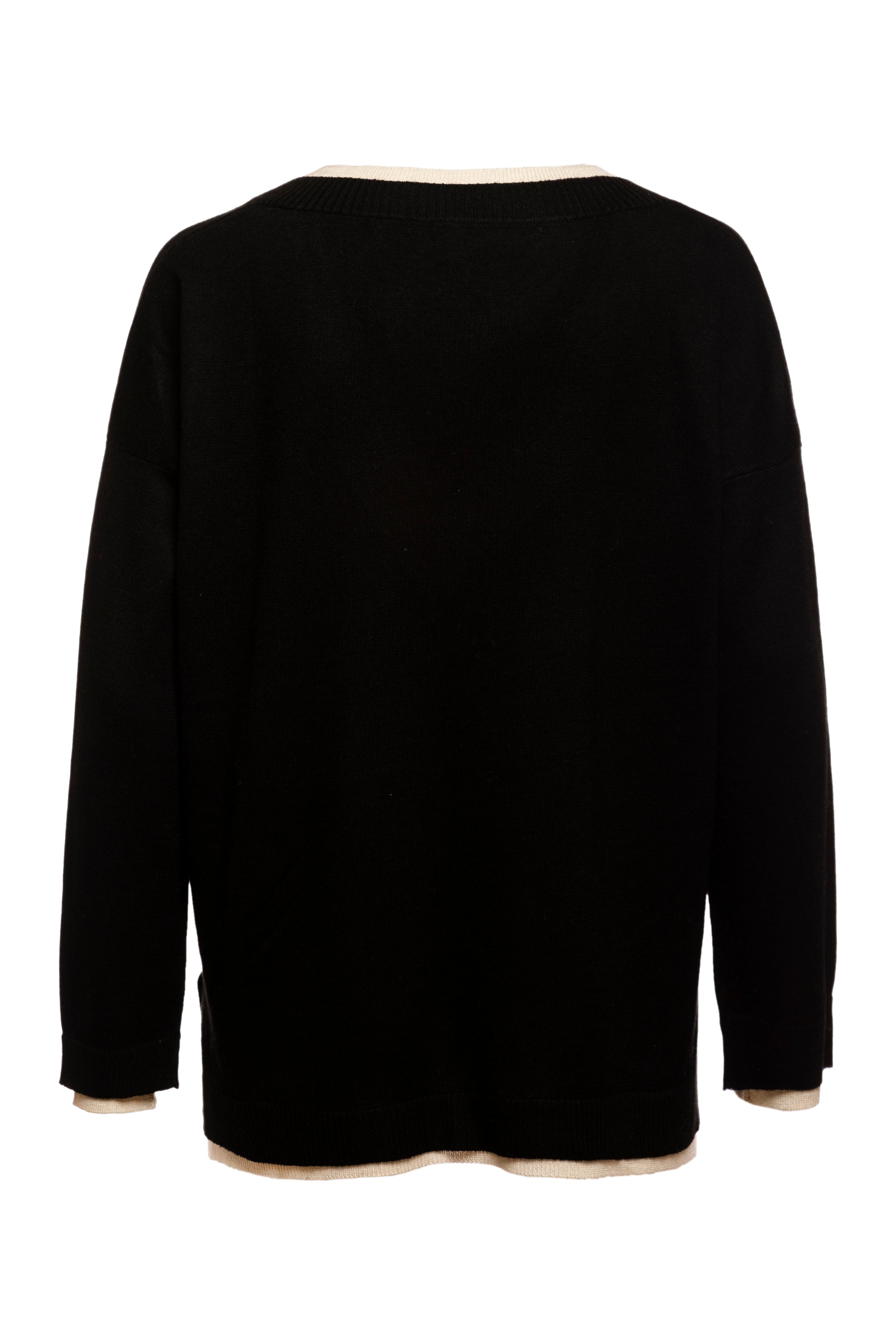 Lapis Loose Fit V Neck Oversized Sweater