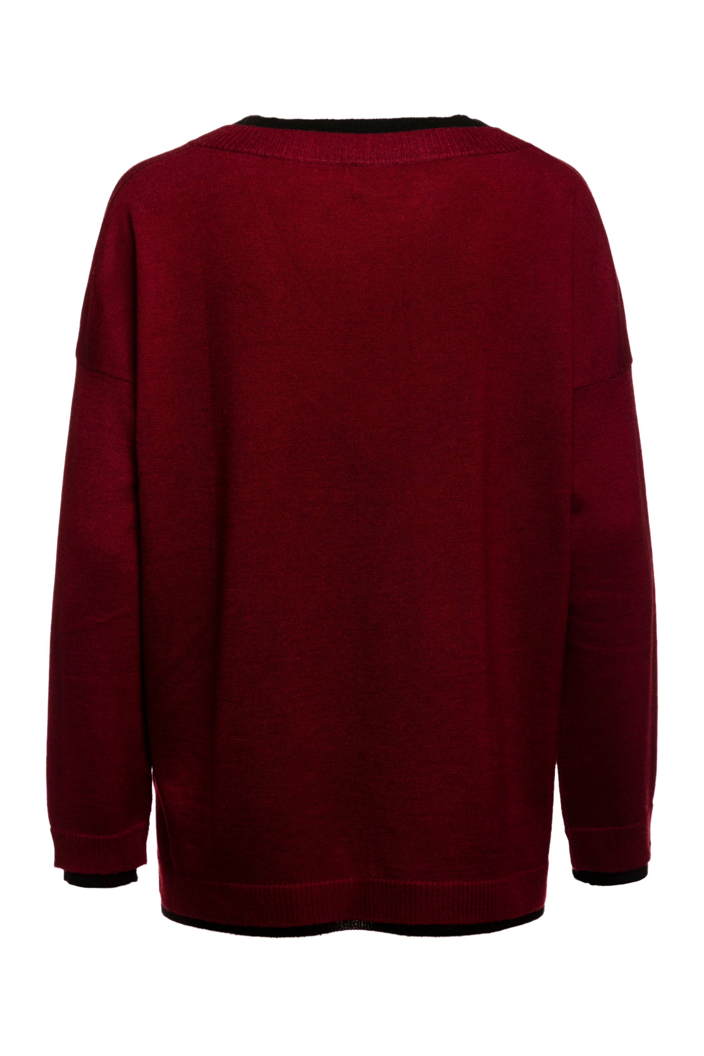 Lapis Loose Fit V Neck Oversized Sweater