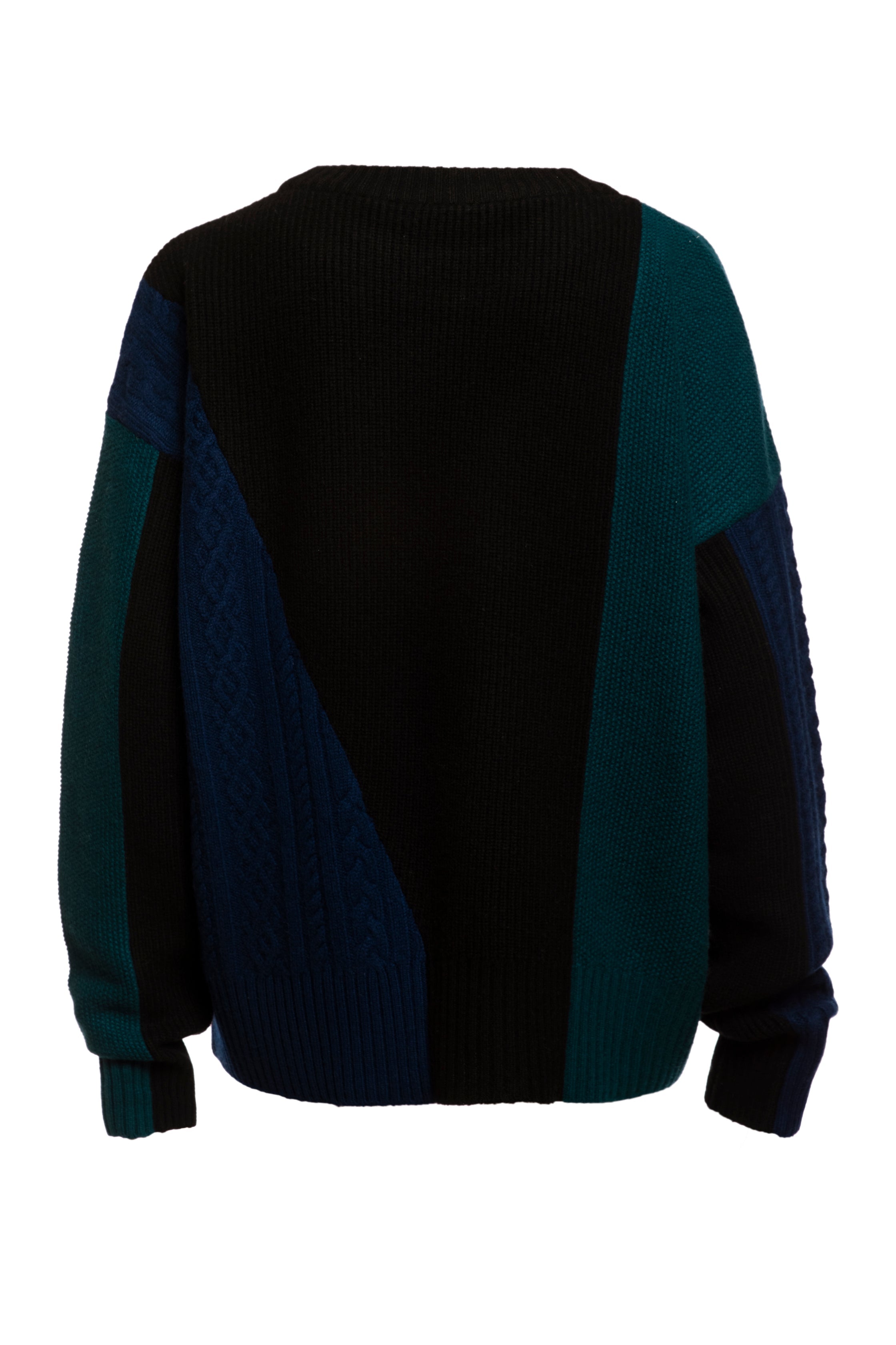 Citrine Color Block Oversized Sweater