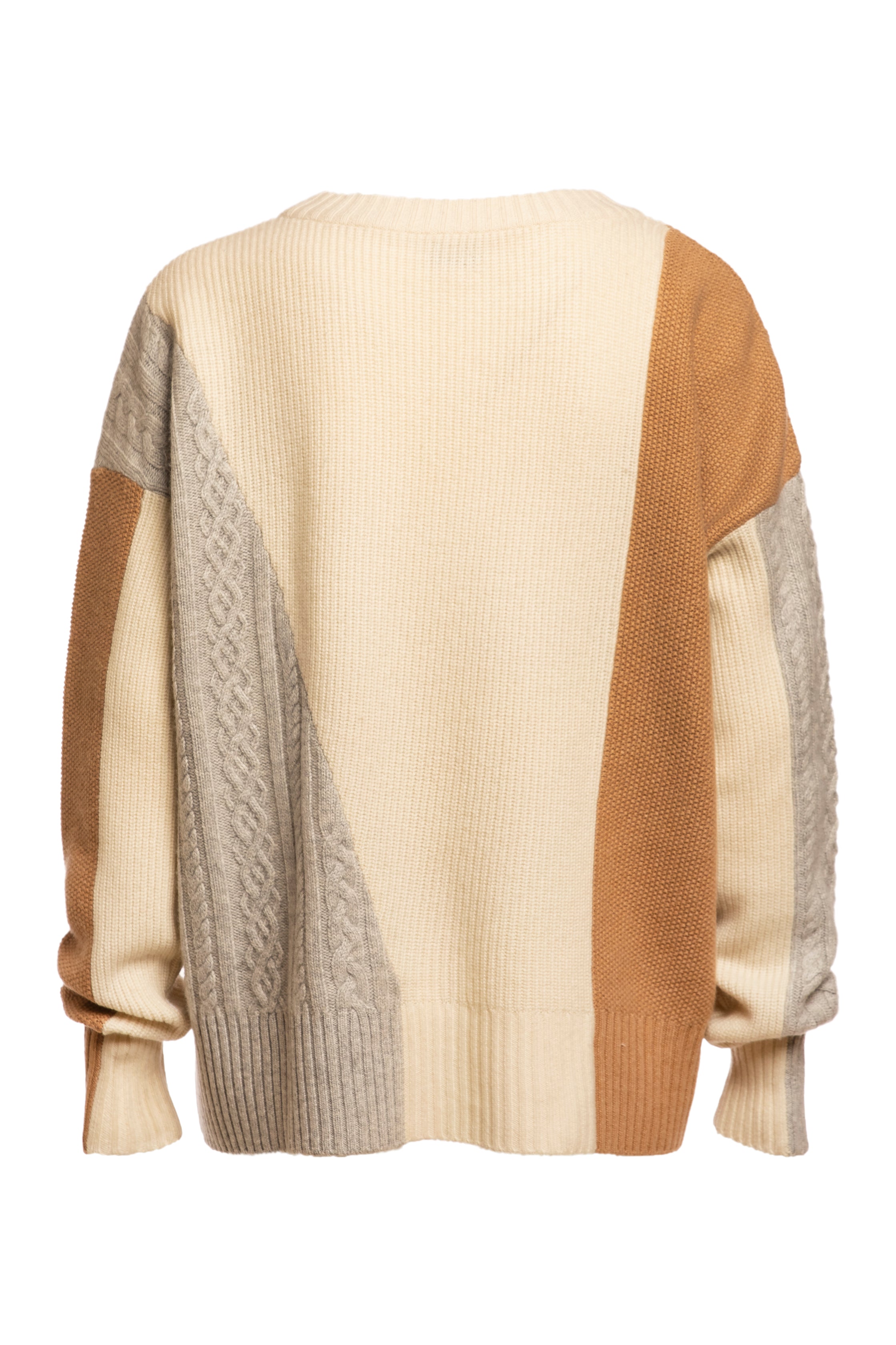 Citrine Color Block Oversized Sweater