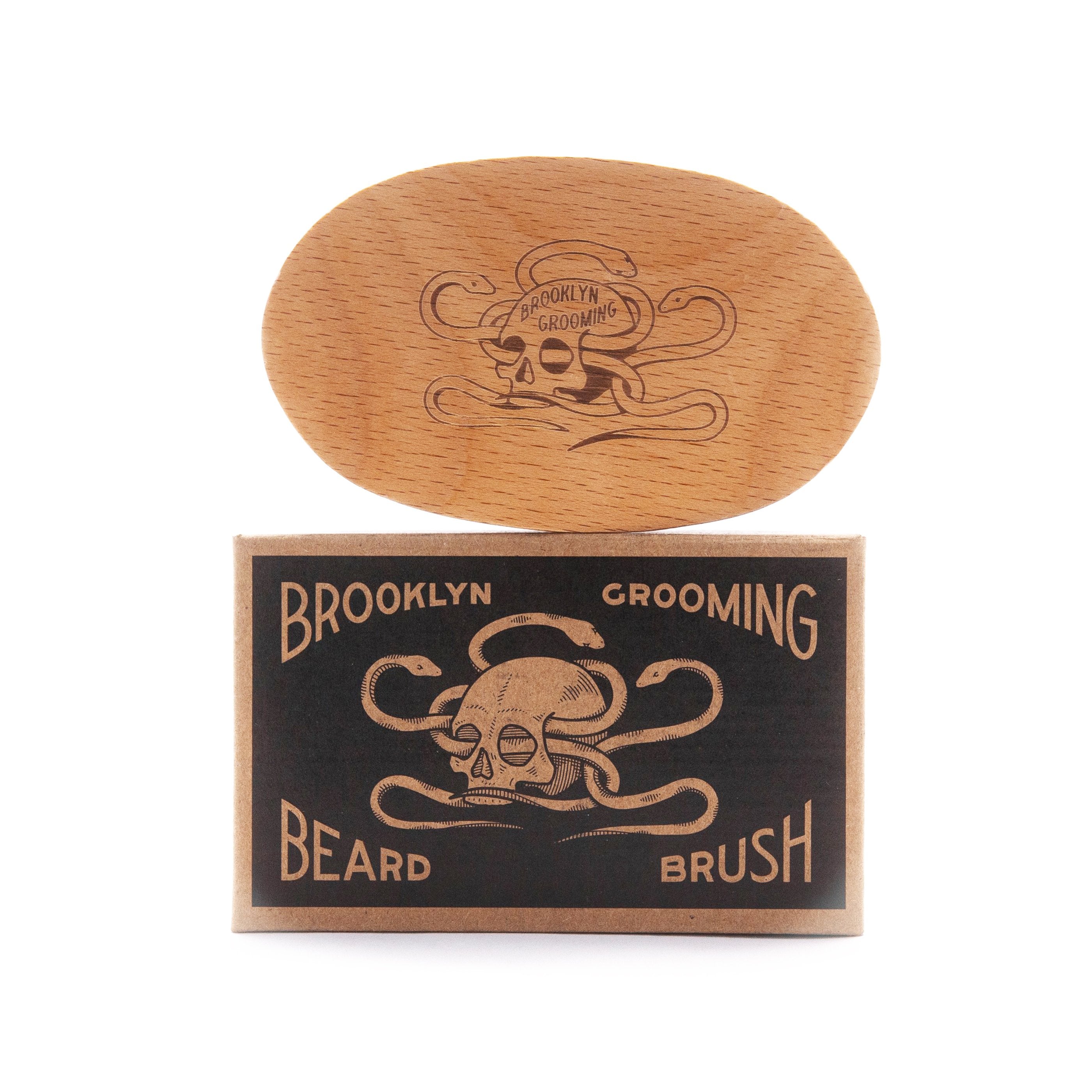 Beechwood and Boar Bristle Beard Brush - The Peony Haus