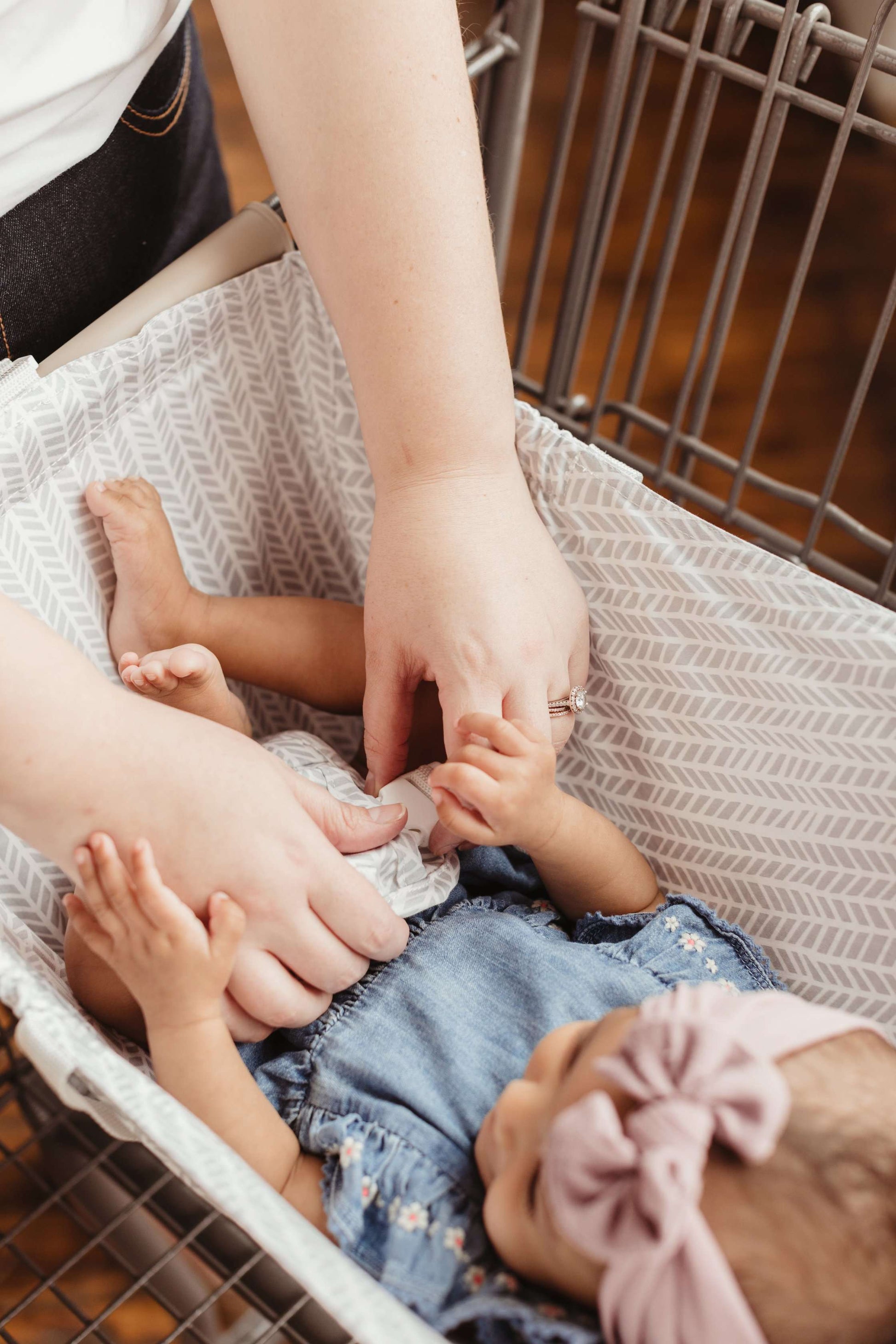 Baby Shopping Cart Hammock | Little Arrow Design - 97% cotton