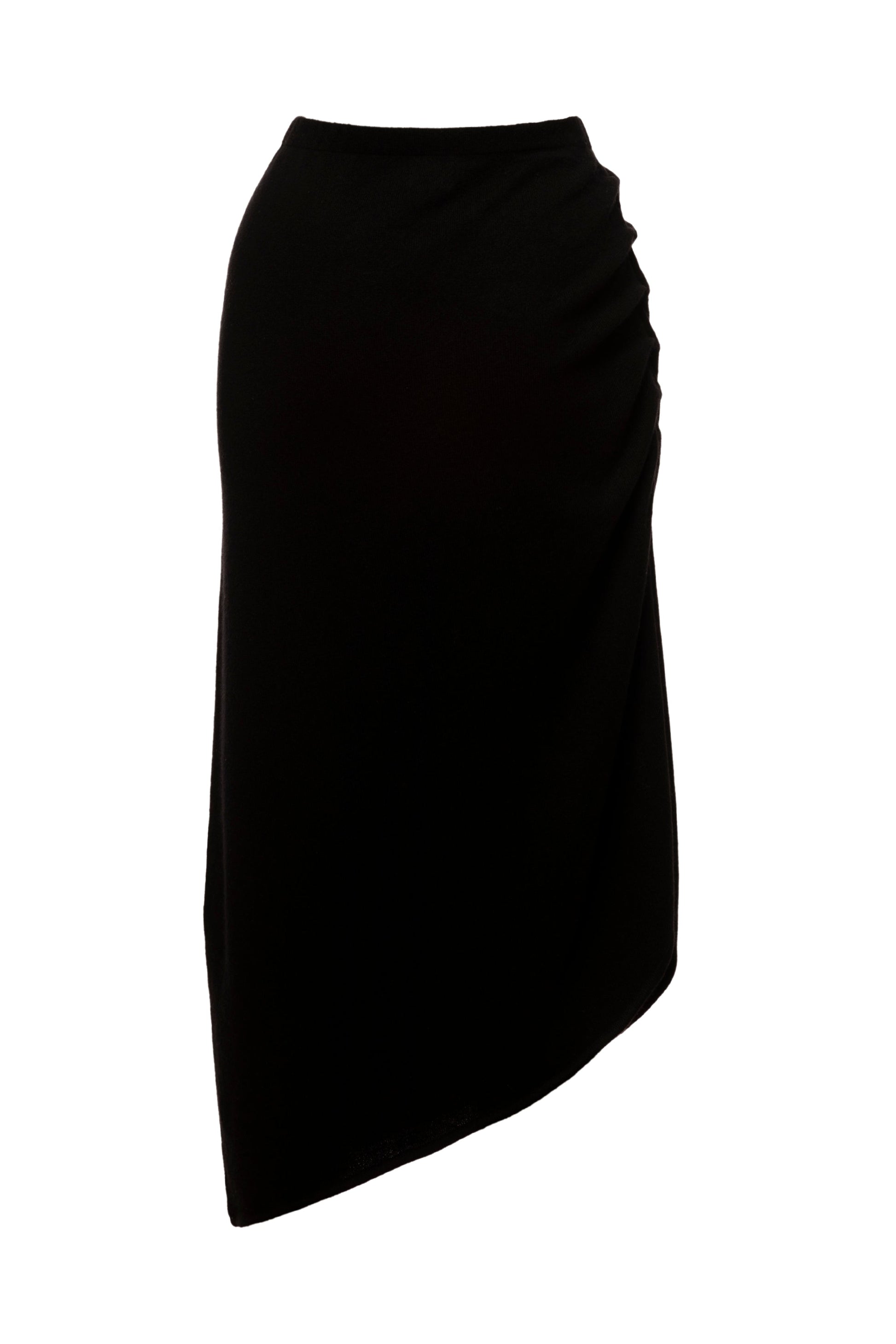 Agate Cashmere Asymmetric Midi Skirt - The Peony Haus