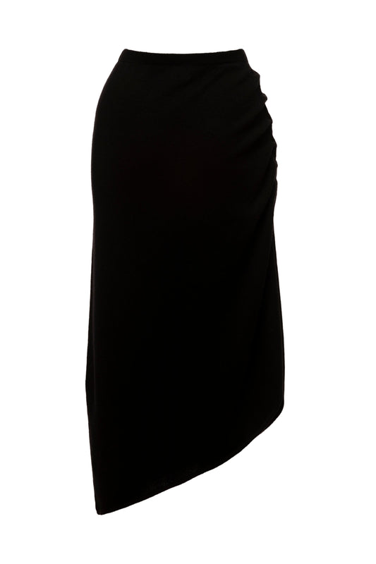 Agate Cashmere Asymmetric Midi Skirt - The Peony Haus