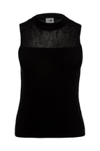 Coral Sleeveless Block Intarsia Top