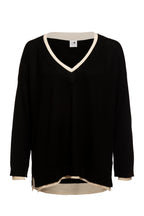 Lapis Loose Fit V Neck Oversized Sweater