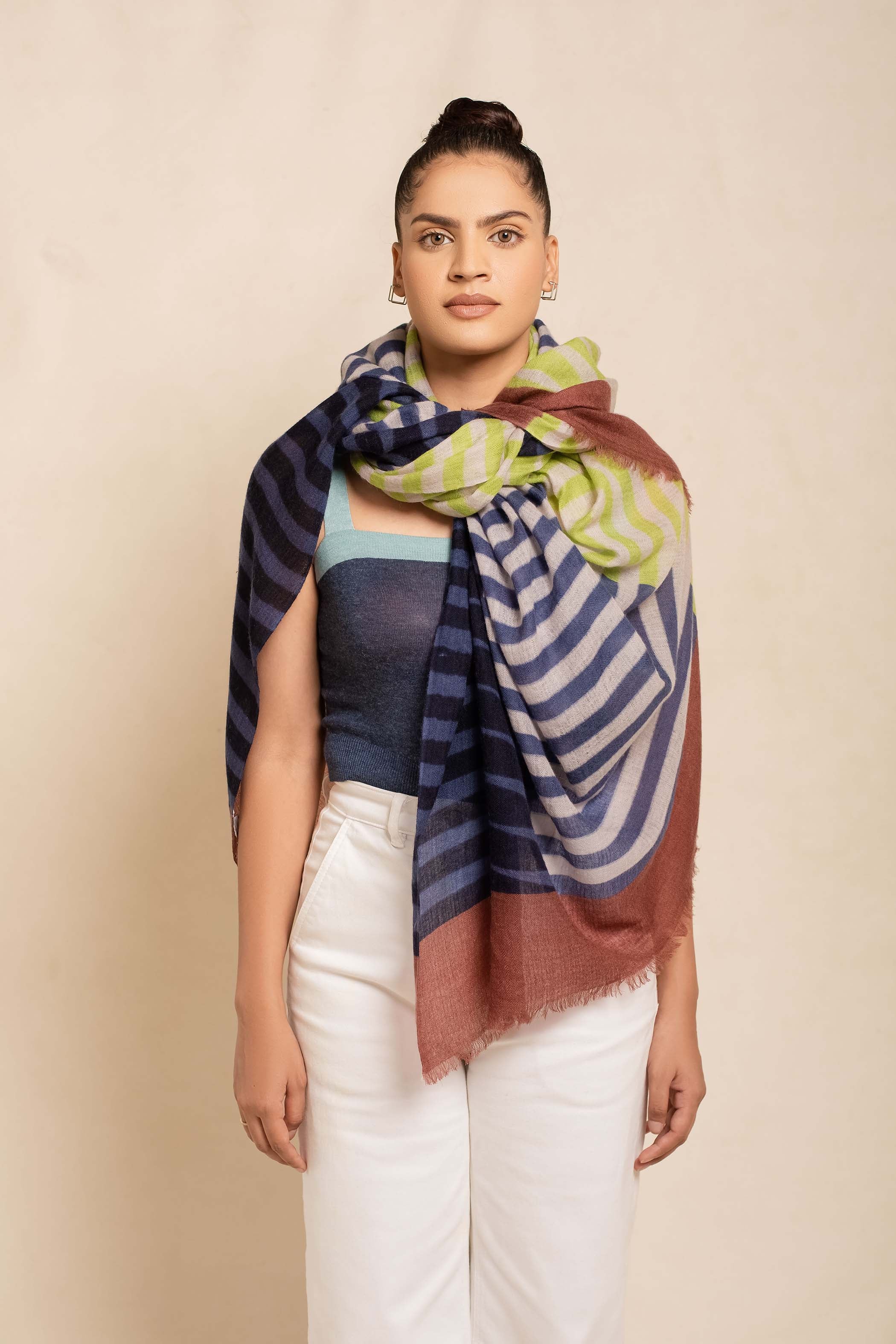 Block Printed Estole Scarf