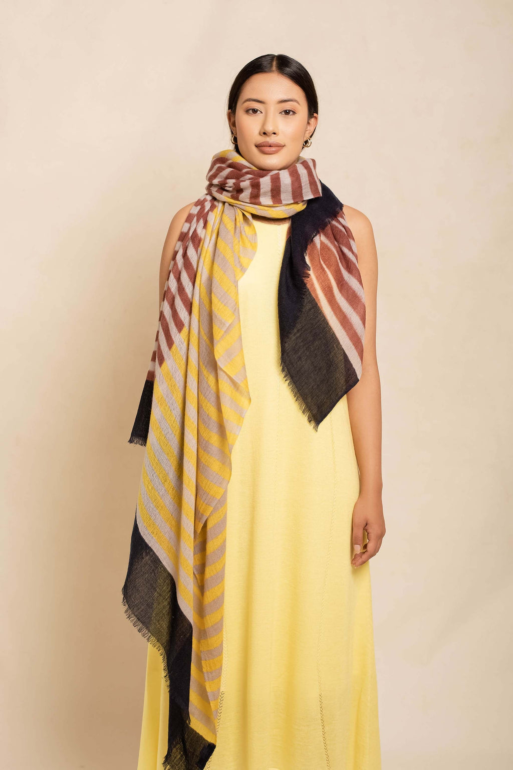 Block Printed Estole Scarf