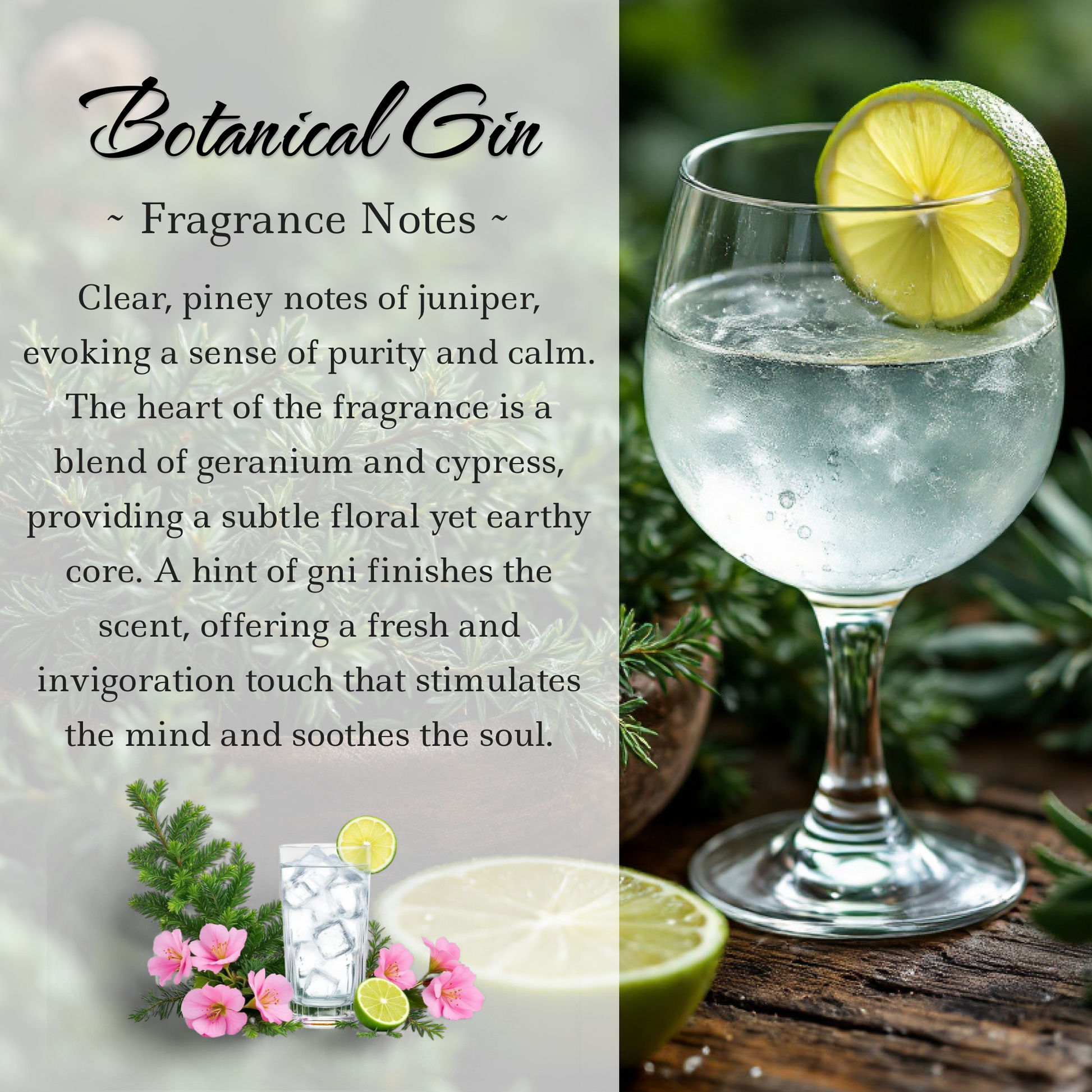 Botanical Gin and Juniper Crystal-Enhanced Reed Oil Diffuser, 100ml
