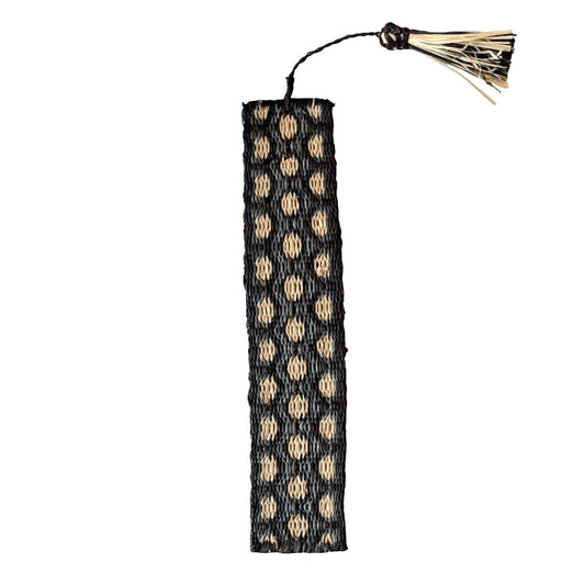 Cardwoven Raffia Bookmark - Charcoal