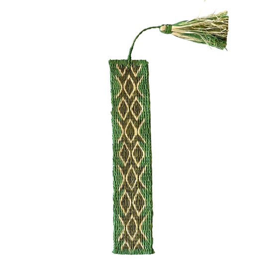 Cardwoven Raffia Bookmark - Green