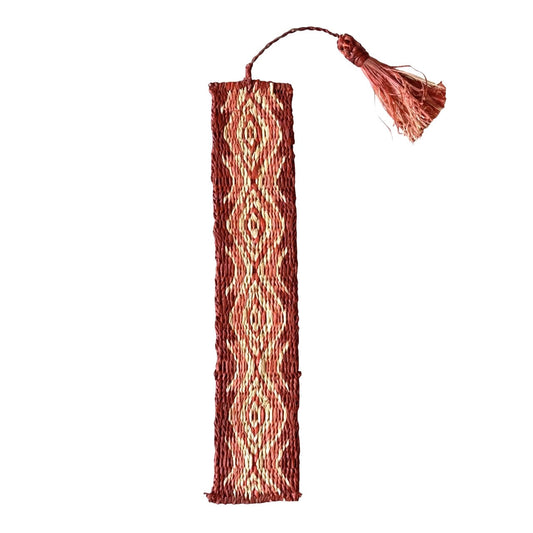 Cardwoven Raffia Bookmark - Egyptian Red