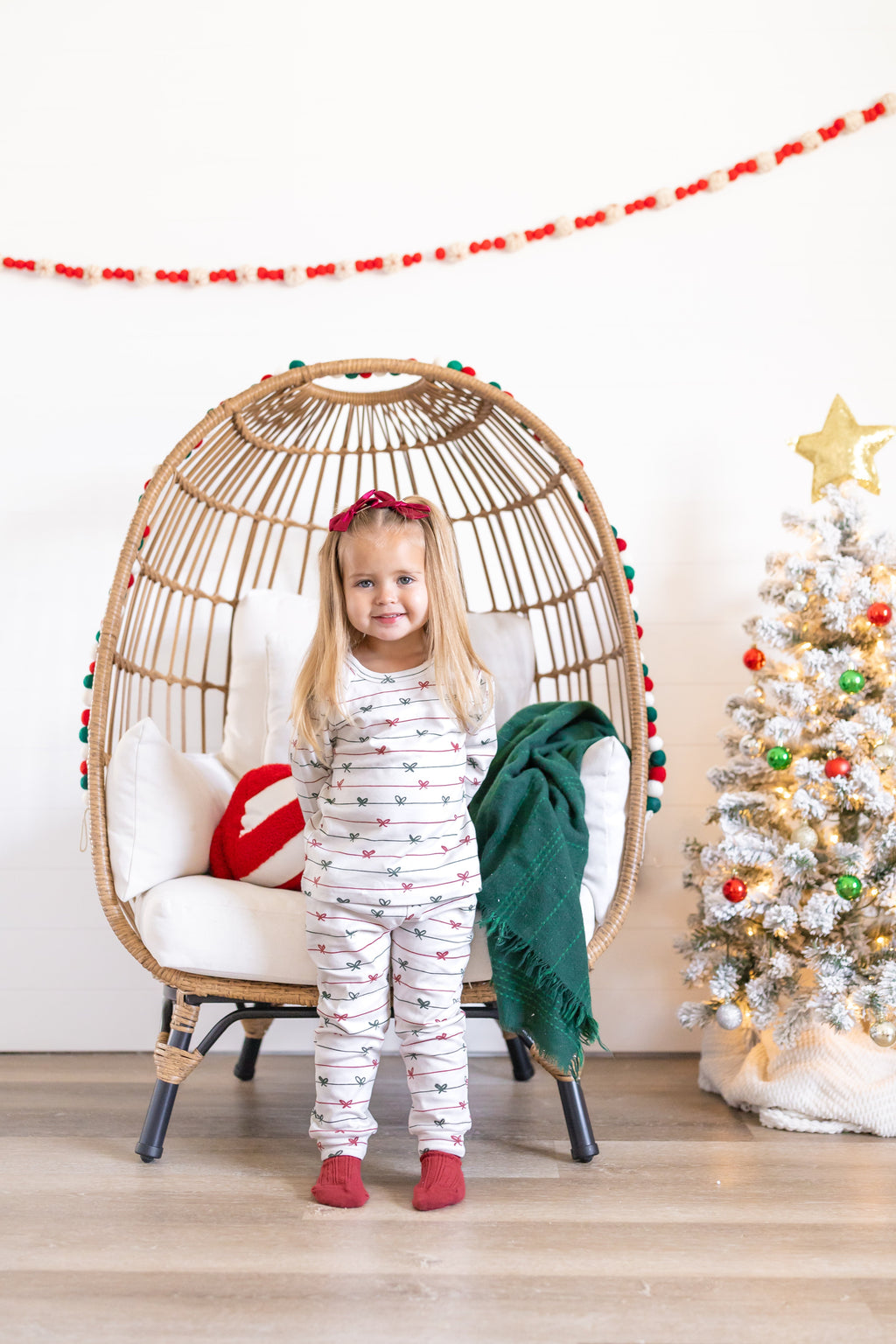 Tied with a Bow Christmas Organic Cotton Set