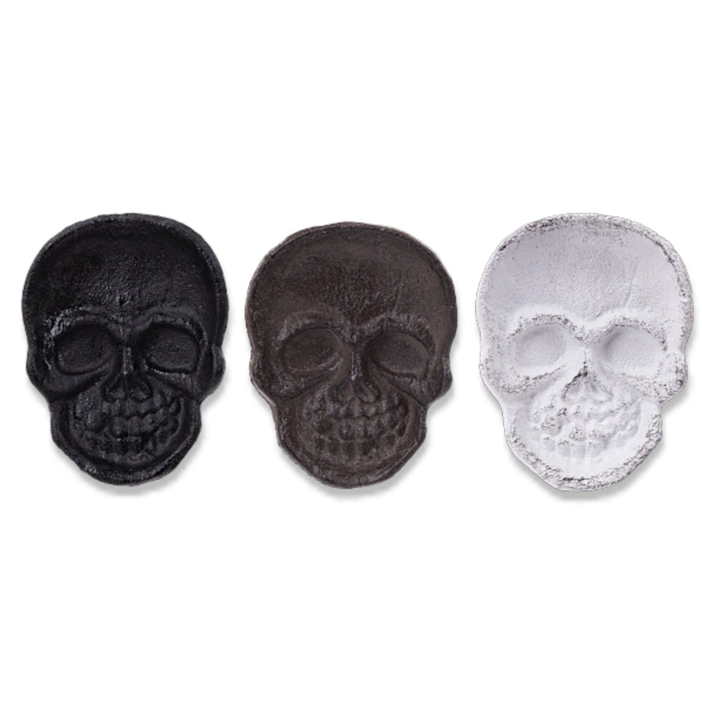 Painted Skull Trinket Cast Iron Trinket Dish