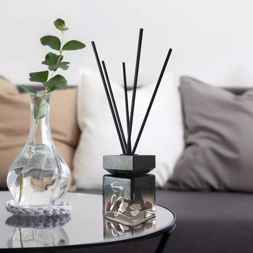 Capricornus Zodiac Crystal-Enhanced Reed Oil Diffuser, Mountain Air Scent, 100ml