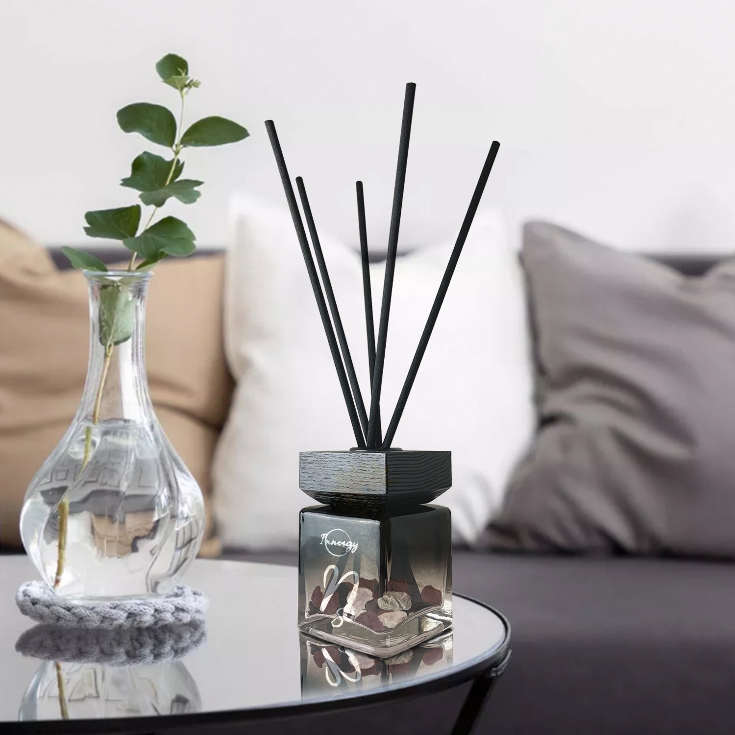 Capricornus Zodiac Crystal-Enhanced Reed Oil Diffuser, Mountain Air Scent, 100ml