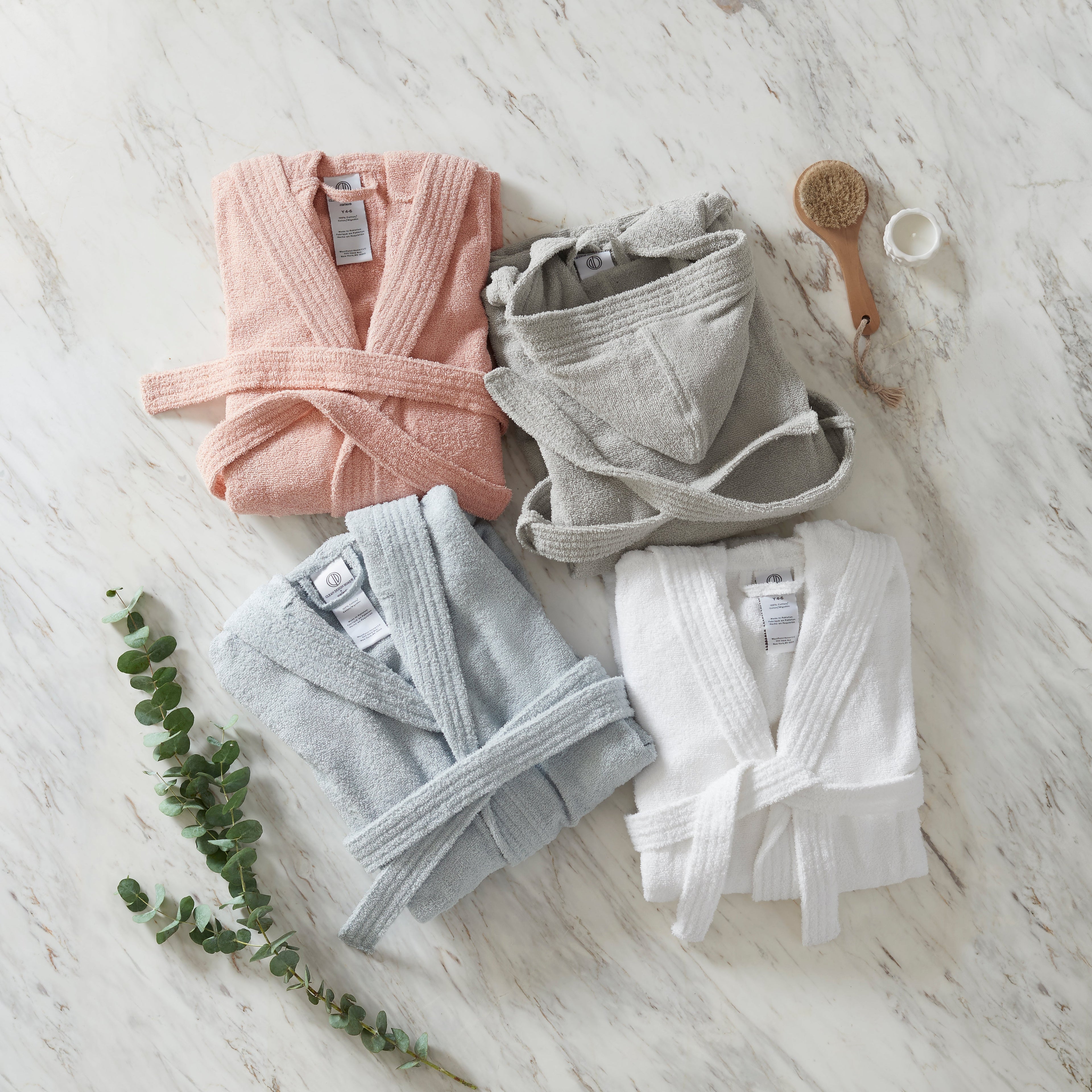 Clean Design Home® Terry Hood Robe-Youth