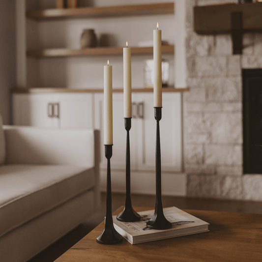 Cast Iron Taper Candle Holders - The Peony Haus