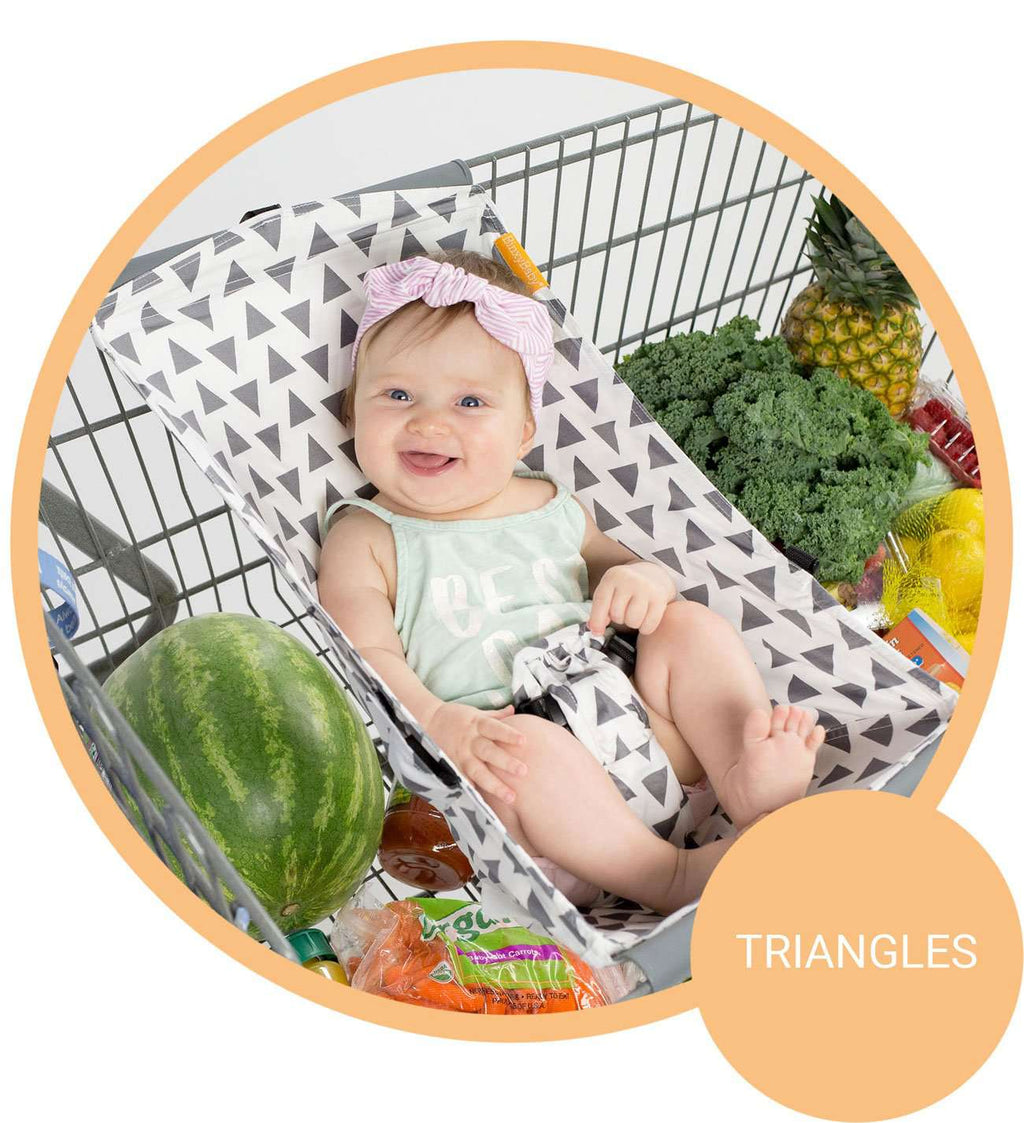 Baby Shopping Cart Hammock | Triangles - 97% cotton