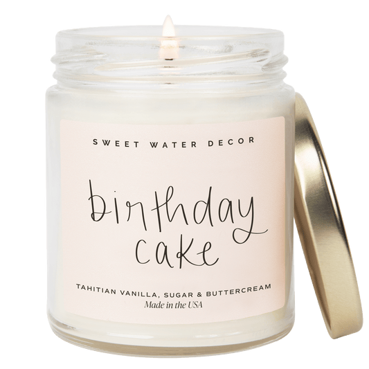 Birthday Cake Soy Candle - Clear Jar - 9 oz