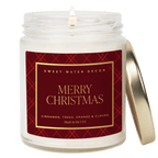 Merry Christmas Soy Candle - 9 oz Clear Jar (Christmas)