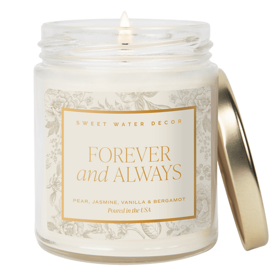 Forever and Always Soy Candle - Clear Jar - 9 oz