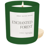 Enchanted Forest Soy Candle - Green Matte Jar - 15 oz (Let it Snow)