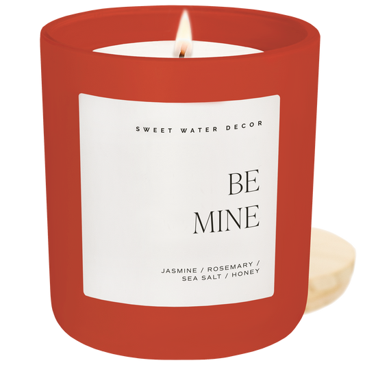 Be Mine Soy Candle - Red Matte Jar - 15 oz
