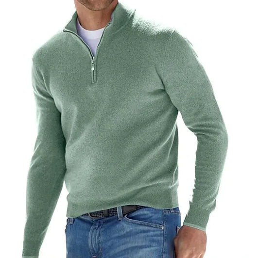 Men's Cashmere Long Sleeve Sweater - The Peony Haus