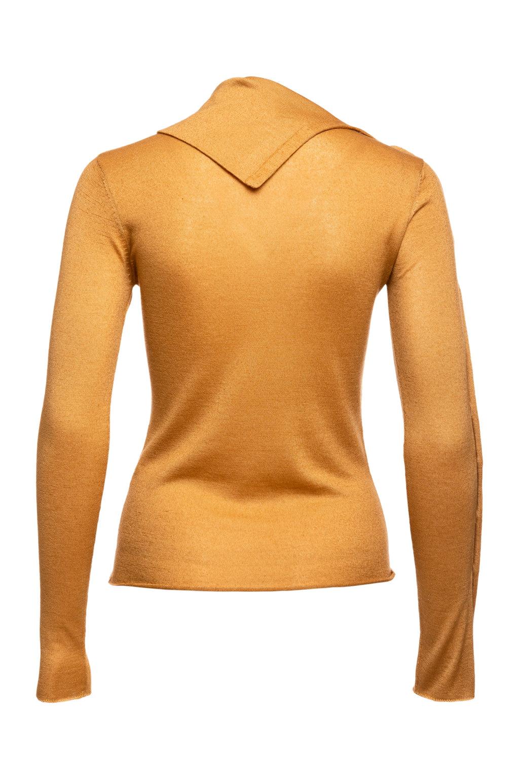Pearl Body Fitted Flap Turtle Neck Textured Top